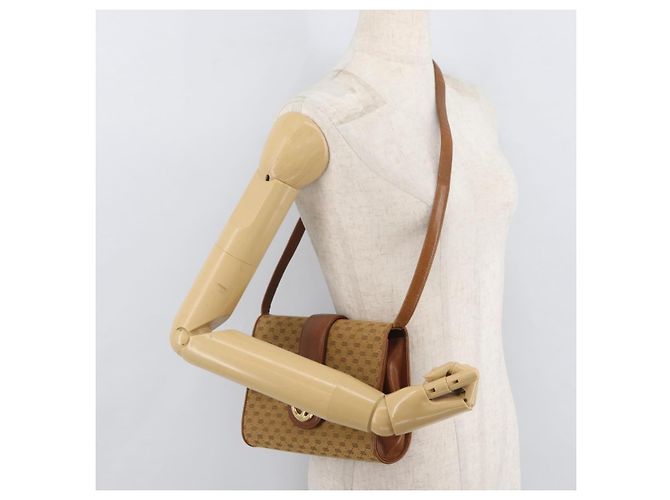 Gucci Borsa a Spalla Micro GG in Tela Beige Oro Auth am11560 D'oro - vista 23