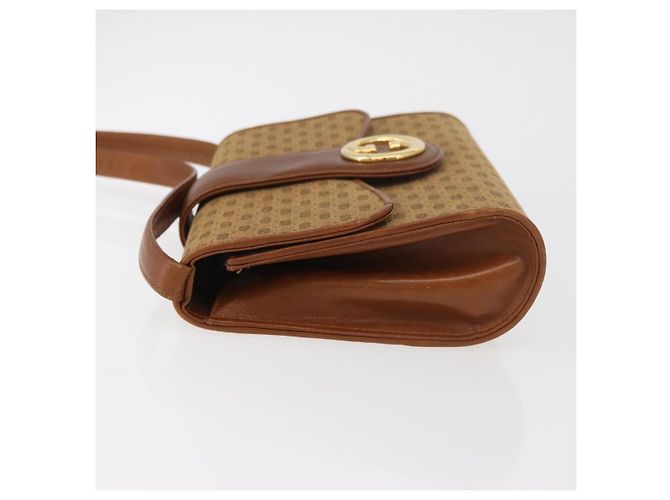 Gucci Borsa a Spalla Micro GG in Tela Beige Oro Auth am11560 D'oro - vista 5