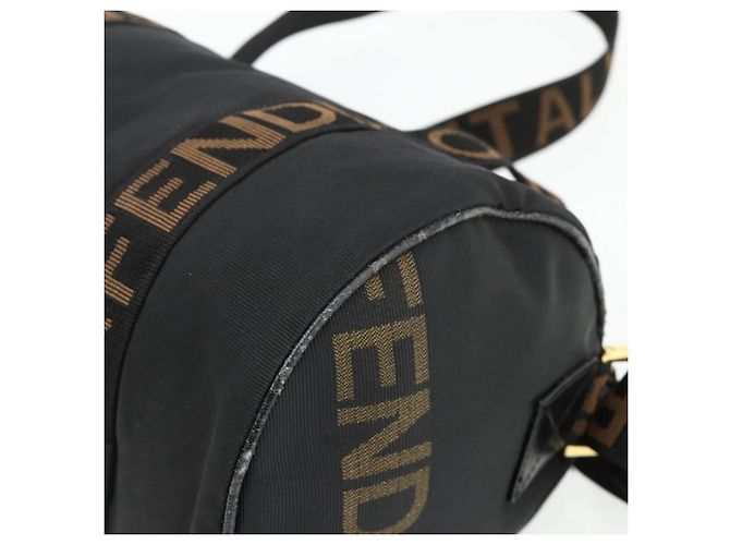 Borsa FENDI in nylon 2 in 1 nera e oro Auth bs34931 Nero D'oro - vista 14