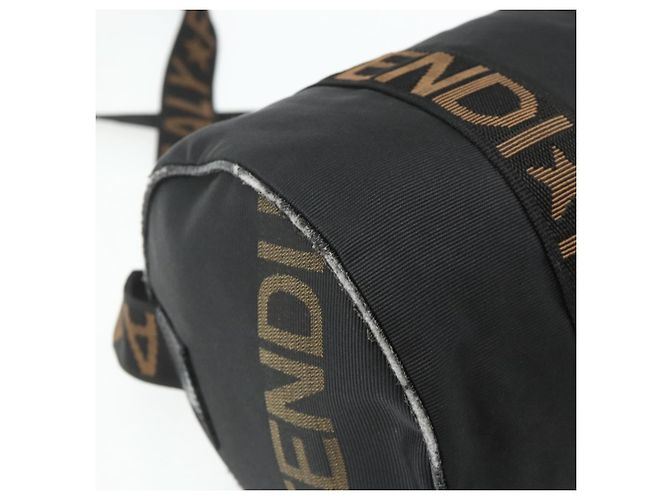 Borsa FENDI in nylon 2 in 1 nera e oro Auth bs34931 Nero D'oro - vista 15