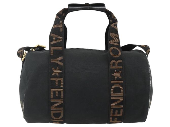 Borsa FENDI in nylon 2 in 1 nera e oro Auth bs34931 Nero D'oro - vista 2