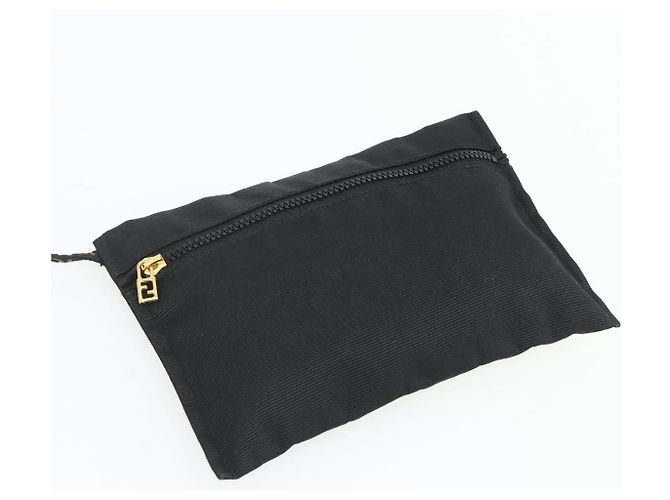 Borsa FENDI in nylon 2 in 1 nera e oro Auth bs34931 Nero D'oro - vista 22