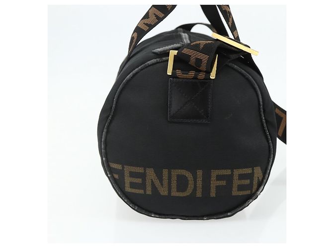 Borsa FENDI in nylon 2 in 1 nera e oro Auth bs34931 Nero D'oro - vista 4
