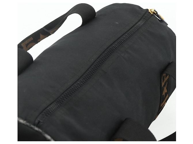 Borsa FENDI in nylon 2 in 1 nera e oro Auth bs34931 Nero D'oro - vista 6