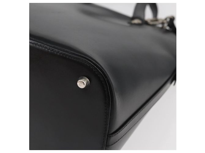 Borsa a mano in pelle Gianni Versace 2 in 1 Nera Argento Auth 177571 Nero - vista 13