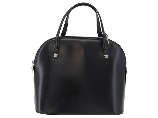 Borsa a mano in pelle Gianni Versace 2 in 1 Nera Argento Auth 177571 Nero - vista 2