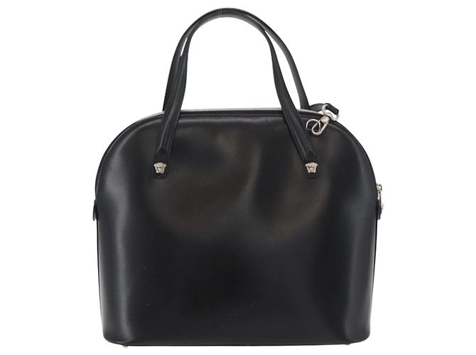 Borsa a mano in pelle Gianni Versace 2 in 1 Nera Argento Auth 177571 Nero - vista 3