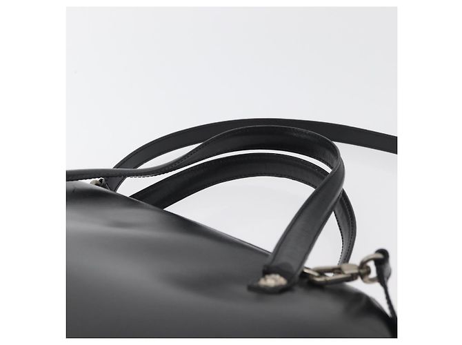 Borsa a mano in pelle Gianni Versace 2 in 1 Nera Argento Auth 177571 Nero - vista 8