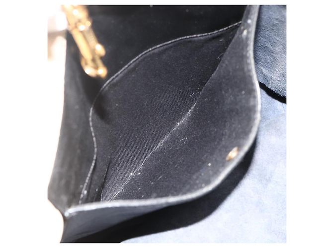 Chloé Borsa Tote in Pelle Blu Navy Oro Auth bs35003 D'oro - vista 17