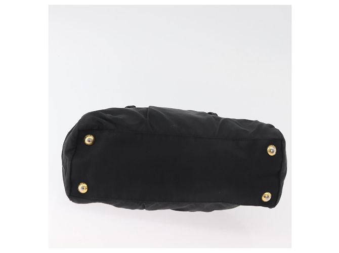 PRADA Handtasche Nylon 2-Wege Schwarz Gold Auth 178100 Golden - Ansicht 11