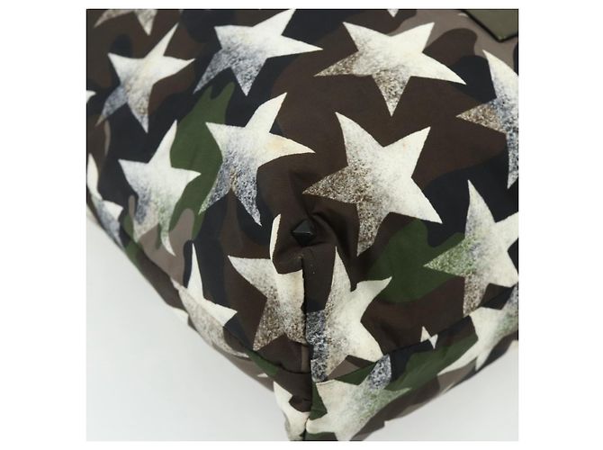 Borsa Tote Valentino in nylon khaki Auth bs35007A Cachi - vista 15
