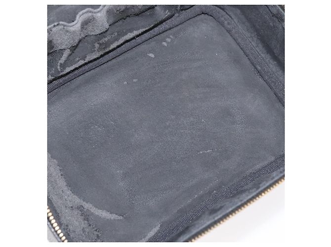 CHANEL COCO Marca Vanity Borsa a Mano Pelle Caviar Nera Oro CC Auth 178691 Nero D'oro - vista 17
