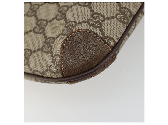 Gucci Borsa a Spalla GG Supreme PVC Beige Oro Auth 177800 D'oro - vista 11
