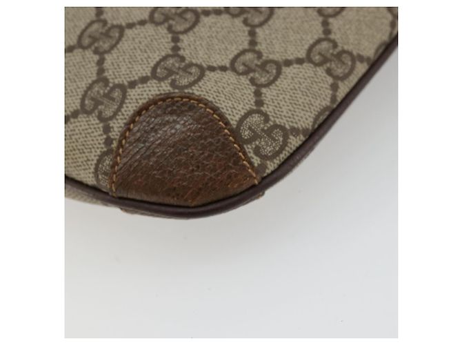 Gucci Borsa a Spalla GG Supreme PVC Beige Oro Auth 177800 D'oro - vista 12
