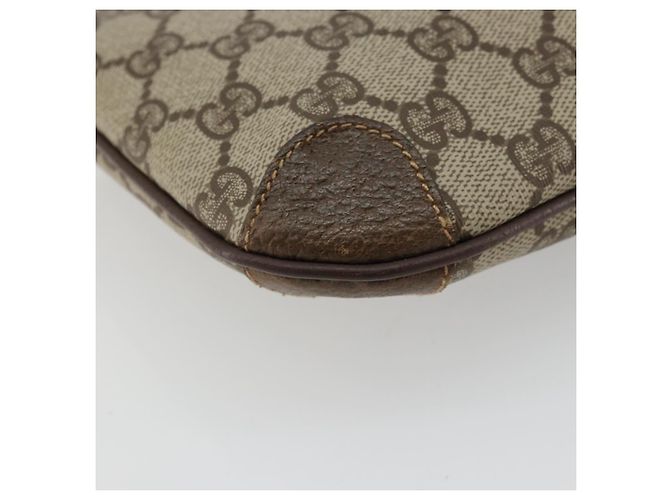 Gucci Borsa a Spalla GG Supreme PVC Beige Oro Auth 177800 D'oro - vista 13
