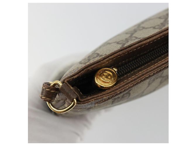 Gucci Borsa a Spalla GG Supreme PVC Beige Oro Auth 177800 D'oro - vista 15