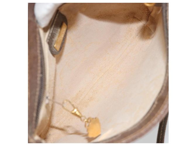 Gucci Borsa a Spalla GG Supreme PVC Beige Oro Auth 177800 D'oro - vista 17