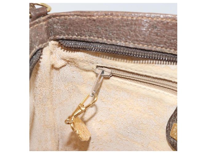 Gucci Borsa a Spalla GG Supreme PVC Beige Oro Auth 177800 D'oro - vista 20