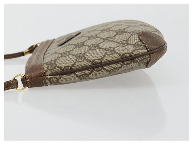 Gucci Borsa a Spalla GG Supreme PVC Beige Oro Auth 177800 D'oro - vista 5