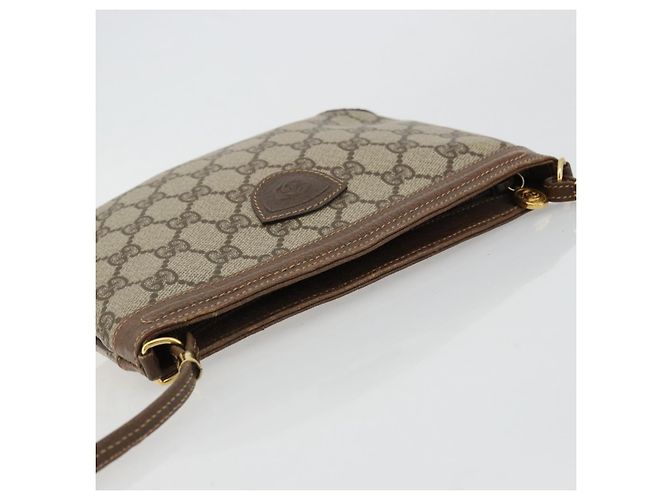 Gucci Borsa a Spalla GG Supreme PVC Beige Oro Auth 177800 D'oro - vista 6
