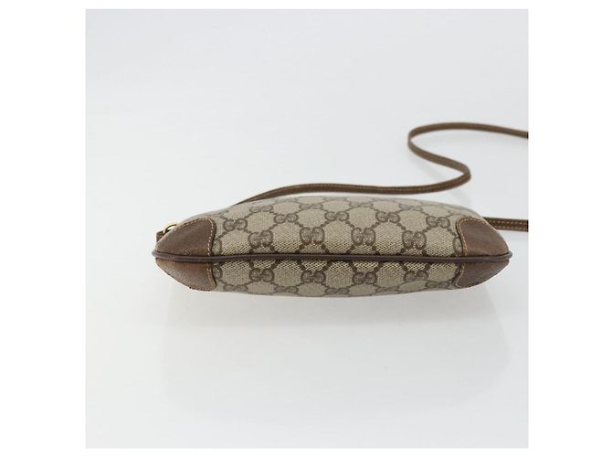 Gucci Borsa a Spalla GG Supreme PVC Beige Oro Auth 177800 D'oro - vista 9
