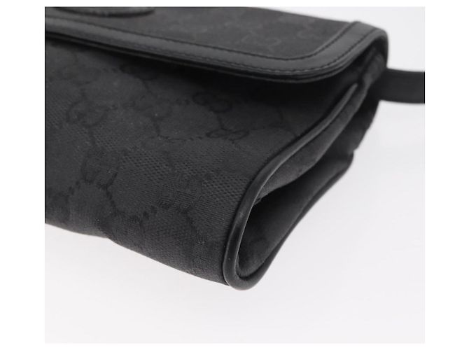 Borsa a Spalla GG Canvas Gucci Nera Oro 004 904 0198 Auth 177480 Nero D'oro - vista 11