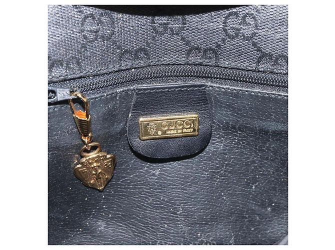 Borsa a Spalla GG Canvas Gucci Nera Oro 004 904 0198 Auth 177480 Nero D'oro - vista 15