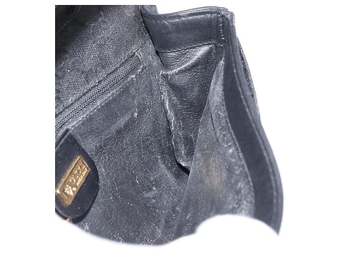 Borsa a Spalla GG Canvas Gucci Nera Oro 004 904 0198 Auth 177480 Nero D'oro - vista 17