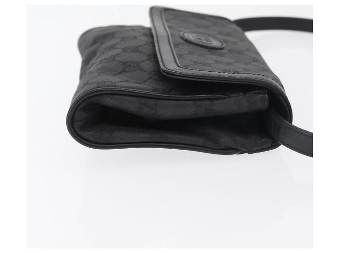 Borsa a Spalla GG Canvas Gucci Nera Oro 004 904 0198 Auth 177480 Nero D'oro - vista 4