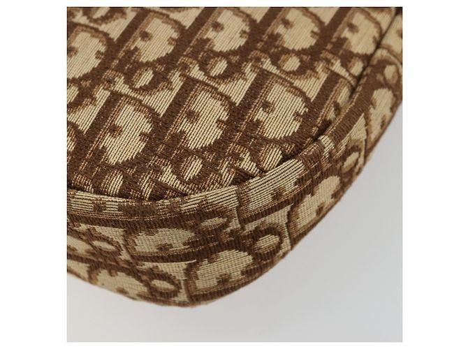Christian Dior Trotter Canvas Schultertasche Braun Gold Auth 178175 Golden - Ansicht 10