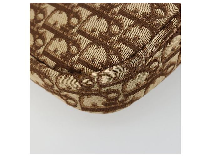 Christian Dior Trotter Canvas Schultertasche Braun Gold Auth 178175 Golden - Ansicht 11