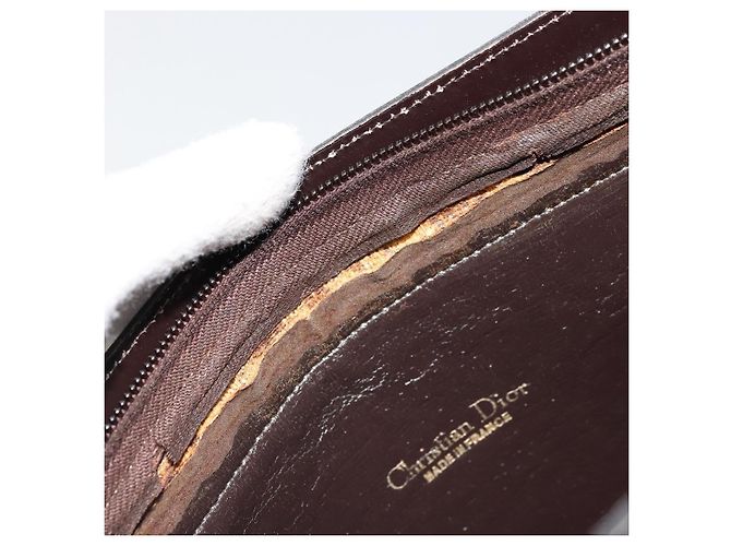 Christian Dior Trotter Canvas Schultertasche Braun Gold Auth 178175 Golden - Ansicht 15