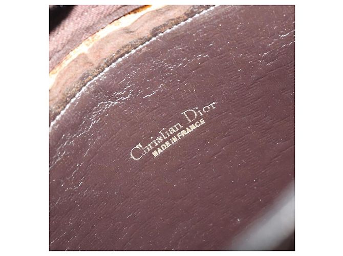 Christian Dior Trotter Canvas Schultertasche Braun Gold Auth 178175 Golden - Ansicht 16