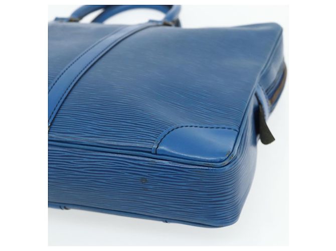 LOUIS VUITTON Epi Porta Documenti da Viaggio Borsa Business Blu M41144 LV Auth 178528 - vista 15