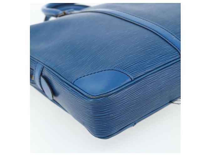 LOUIS VUITTON Epi Porta Documenti da Viaggio Borsa Business Blu M41144 LV Auth 178528 - vista 16