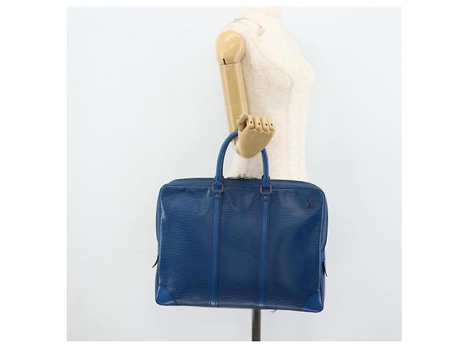 LOUIS VUITTON Epi Porta Documenti da Viaggio Borsa Business Blu M41144 LV Auth 178528 - vista 24