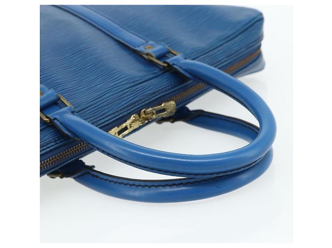 LOUIS VUITTON Epi Porta Documenti da Viaggio Borsa Business Blu M41144 LV Auth 178528 - vista 7