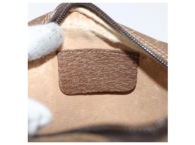 Borsa Sherry Line GG Supreme Web di GUCCI in PVC beige e oro 89 02 066 Auth 178969 D'oro - vista 16