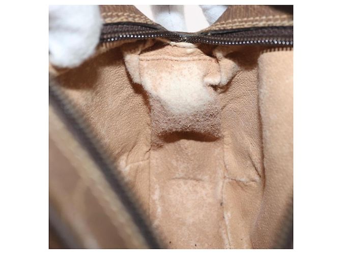 Borsa Sherry Line GG Supreme Web di GUCCI in PVC beige e oro 89 02 066 Auth 178969 D'oro - vista 19