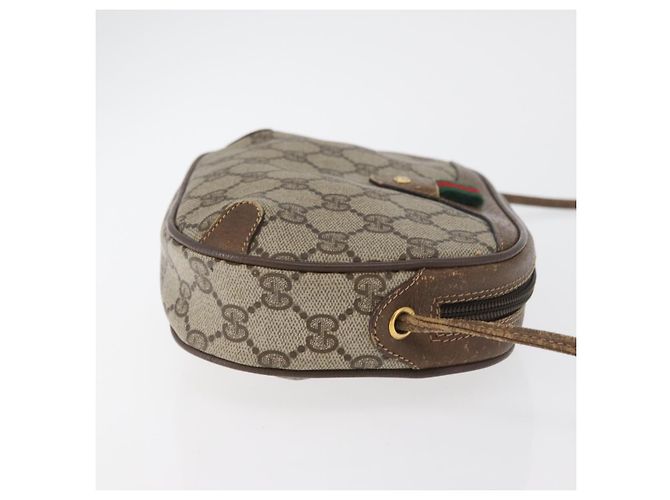 Borsa Sherry Line GG Supreme Web di GUCCI in PVC beige e oro 89 02 066 Auth 178969 D'oro - vista 4