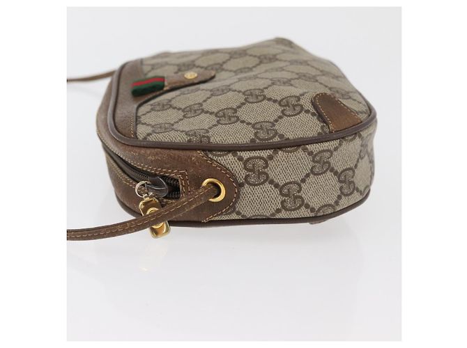 Borsa Sherry Line GG Supreme Web di GUCCI in PVC beige e oro 89 02 066 Auth 178969 D'oro - vista 5