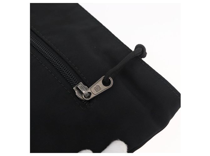 Borsa Clutch BALENCIAGA in tela nera e argento 459745 Auth bs34917A Nero - vista 13