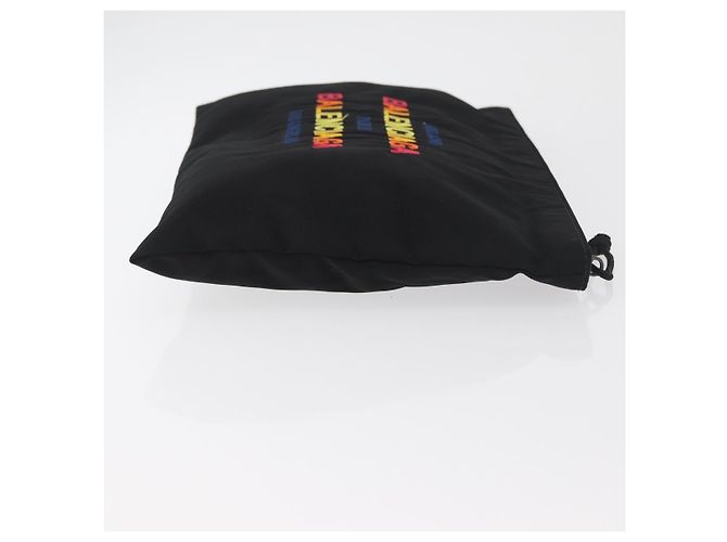 Borsa Clutch BALENCIAGA in tela nera e argento 459745 Auth bs34917A Nero - vista 4