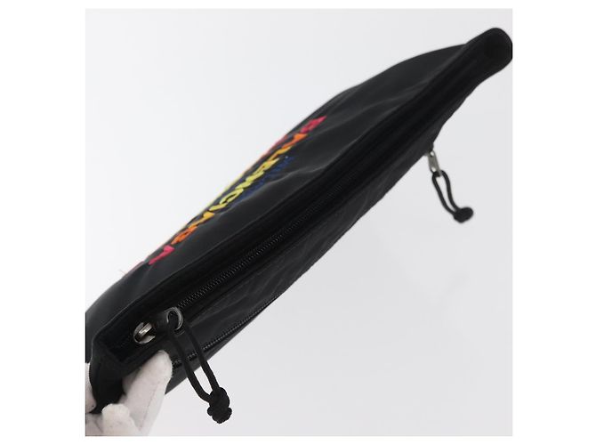 Borsa Clutch BALENCIAGA in tela nera e argento 459745 Auth bs34917A Nero - vista 6