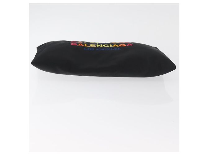 Borsa Clutch BALENCIAGA in tela nera e argento 459745 Auth bs34917A Nero - vista 7