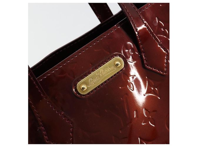 LOUIS VUITTON Borsa Wilshire PM Monogram Vernis Pomme D'amour M93642 Auth BA12387A Rosso - vista 14