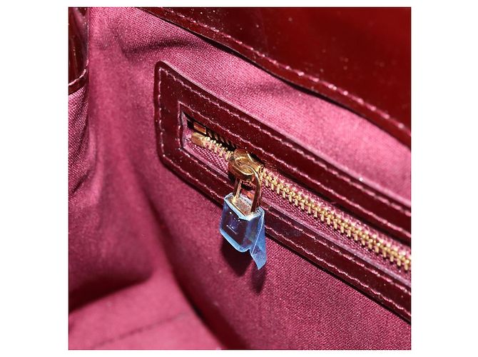 LOUIS VUITTON Borsa Wilshire PM Monogram Vernis Pomme D'amour M93642 Auth BA12387A Rosso - vista 19