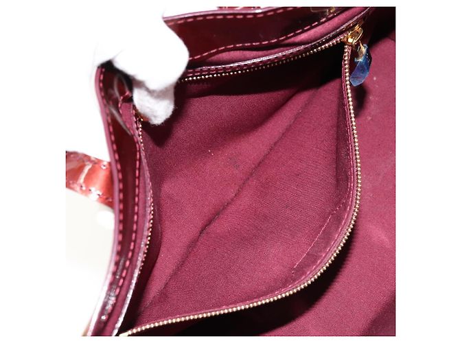 LOUIS VUITTON Borsa Wilshire PM Monogram Vernis Pomme D'amour M93642 Auth BA12387A Rosso - vista 20