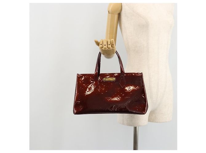 LOUIS VUITTON Borsa Wilshire PM Monogram Vernis Pomme D'amour M93642 Auth BA12387A Rosso - vista 22