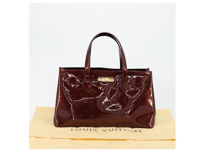 LOUIS VUITTON Borsa Wilshire PM Monogram Vernis Pomme D'amour M93642 Auth BA12387A Rosso - vista 23